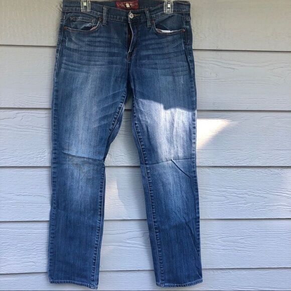Lucky brand womans jeans Sophia Straight medium wash mid rise 10/30 Y2K regular - Picture 2 of 14